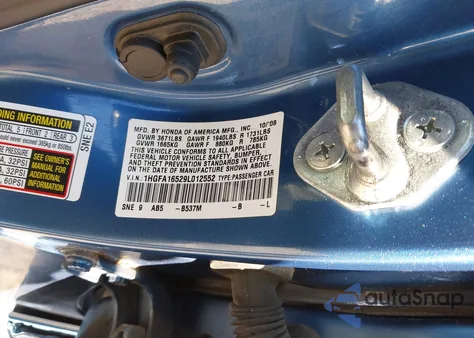2009 Honda Civic Lx from USA, damaged, VIN 1HGFA16529L012552